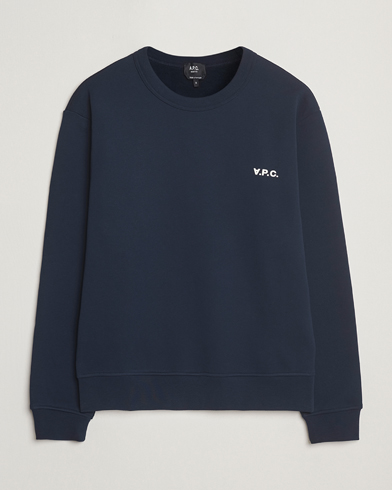 A.P.C. Boxy Fit Petit VPC Sweatshirt Dark Navy/Ecru – Blu