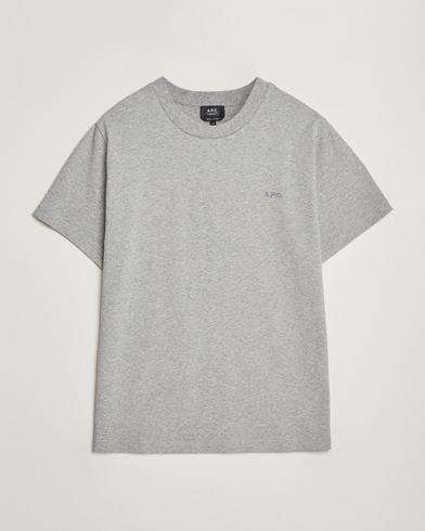 A.P.C. Embroidered APC T-Shirt Heather Grey – Grigio