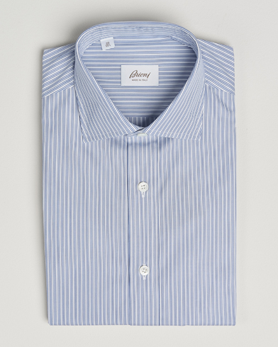 Brioni Classic Dress Shirt Blue Stripe – Blu