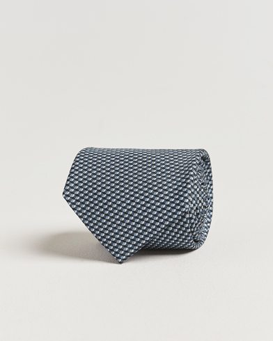 Brioni Printed Silk Tie Navy – Blu