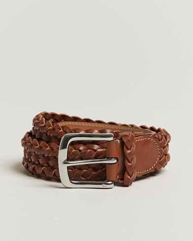 Ralph Lauren Purple Label Braided Belt Dark Brown – Marrone