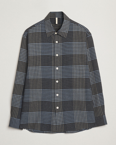 Sunflower Studio Flannel Shirt Blue Check – Blu