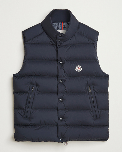 Moncler Tibb Matte Down Vest Navy – Blu