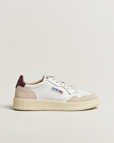 Autry Medalist Low Sneaker White/Burgundy – Bianco