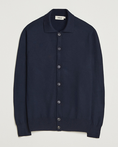 Altea Merino Wool Cardigan Navy – Blu
