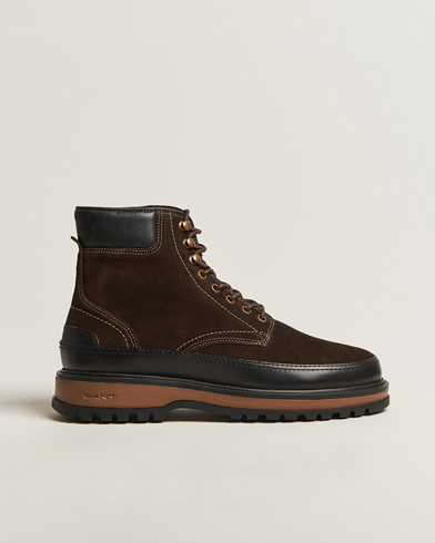 Gant Clafton Felt Lined Suede Boot Dark Brown – Marrone