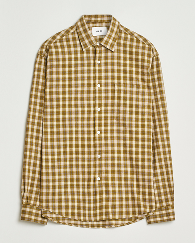NN07 Deon Flannel Checked Shirt Green – Verde
