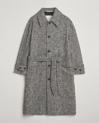 GANT 240 Mulberry Street Tweed Wool Coat Black – Grigio