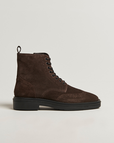 GANT Boggar Suede Brouge Boot Espresso Brown – Marrone