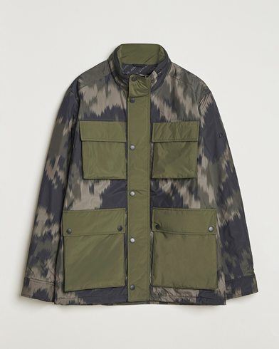 J.Lindeberg Aiden 2L Padded Printed Field Jacket Wrap Forest – Verde