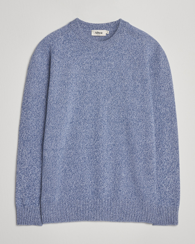 Altea Wool/Cashmere Crew Neck Sweater Light Blue Melange – Blu