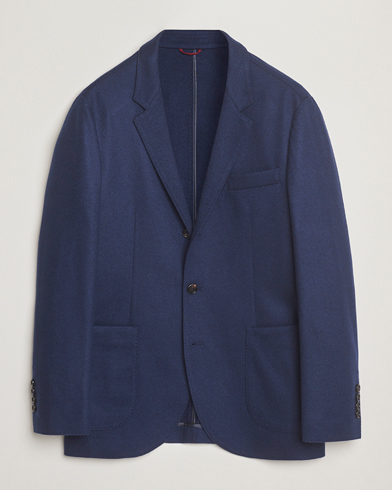 Brunello Cucinelli Cashmere Jersey Blazer Navy – Blu