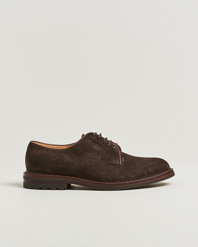 Brunello Cucinelli Plain Toe Derby Dark Brown Suede – Marrone