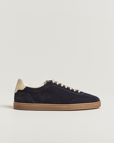 Brunello Cucinelli Classic Sneakers Navy Suede – Blu