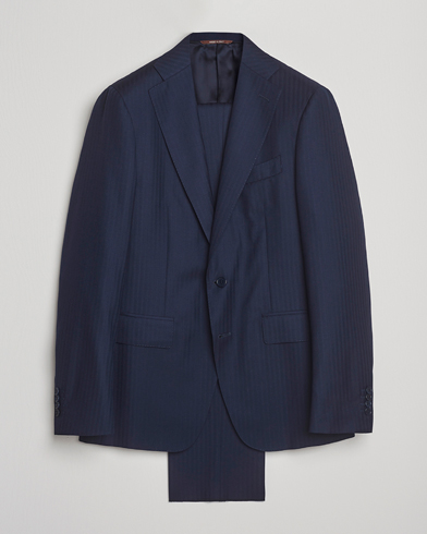Canali Capri Wool Suit Navy – Blu