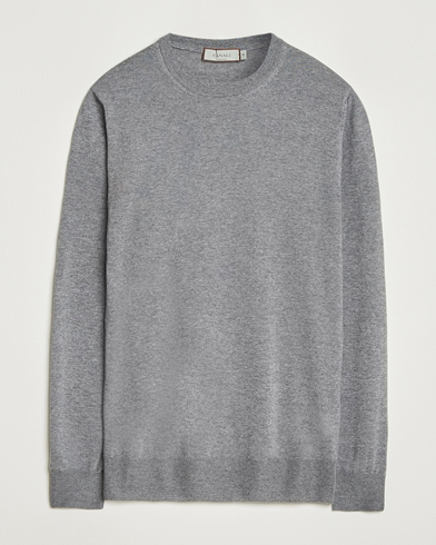 Canali Merino Wool Crew Neck Light Grey – Grigio