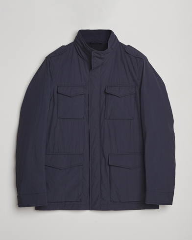 Herno Soft Nylon Field Jacket Navy – Blu