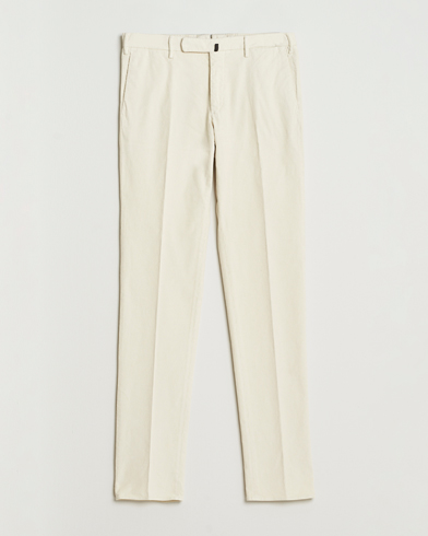 Incotex Slim Fit Baby Corduroy Trousers Off White – Bianco