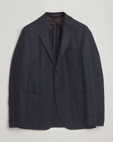 Incotex Wool/Cashmere Blazer Navy – Blu