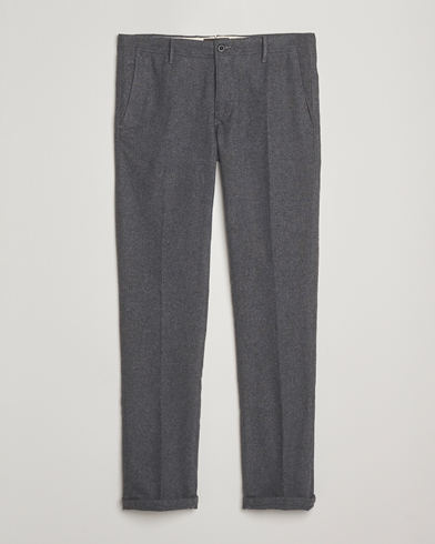 Incotex Slim Fit Washed Flannel Slacks Grey Melange – Grigio