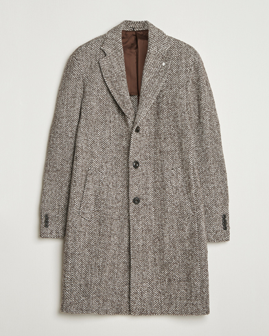 L.B.M. 1911 Structure Wool Coat Brown – Marrone