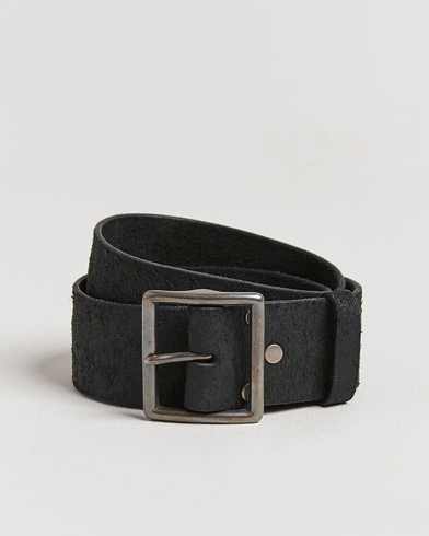 RRL Jones Tumbled Leather Belt Black – Nero