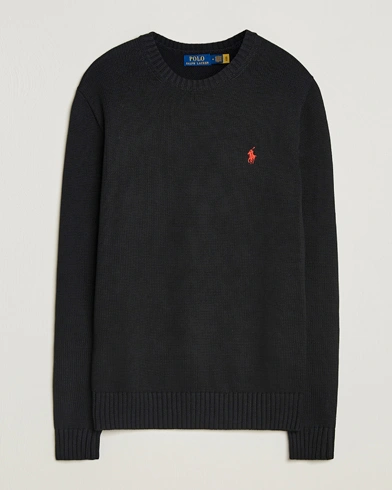 Polo Ralph Lauren Cotton Crew Neck Sweater Polo Black – Nero
