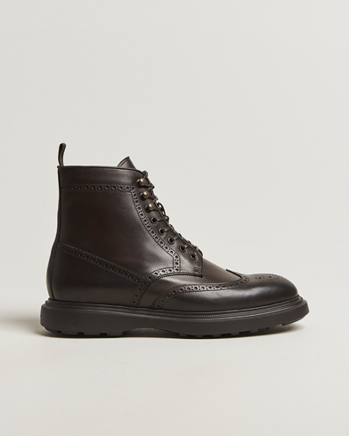Polo Ralph Lauren Martelli Brogue Boot Dark Brown Suede – Marrone
