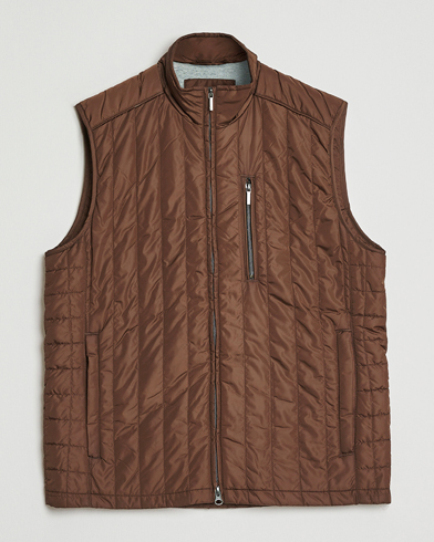 Stenströms Nylon Quilted Light Padded Vest Brown – Marrone