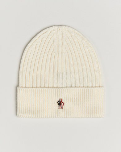 Moncler Grenoble Rib Wool Beanie Off White – Bianco