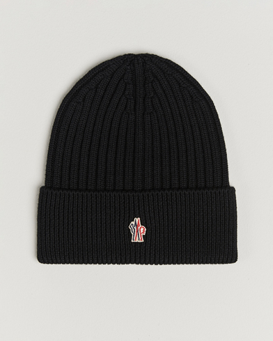 Moncler Grenoble Rib Wool Beanie Black – Nero