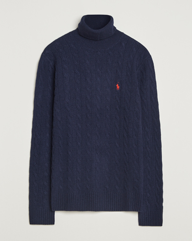 Polo Ralph Lauren Wool/Cashmere Rollneck Hunter Navy – Blu
