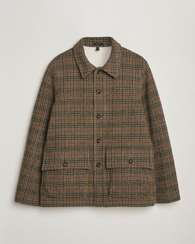 Drake's Check Tweed Donkey Chore Green – Verde