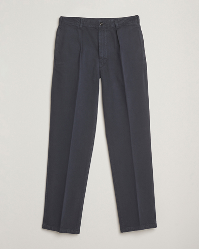 Drake's MKI Heavy Cotton Twill Trousers Navy – Blu