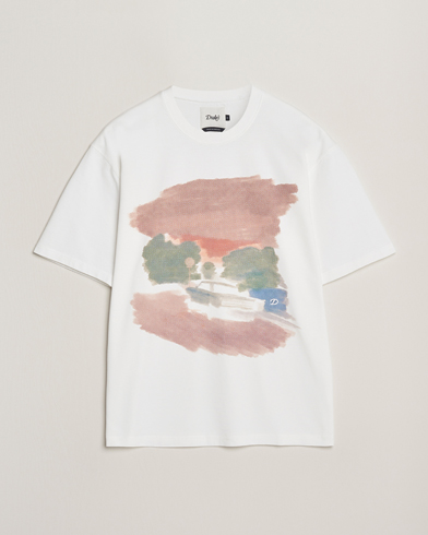 Drake's Graphic Print T-Shirt White – Bianco