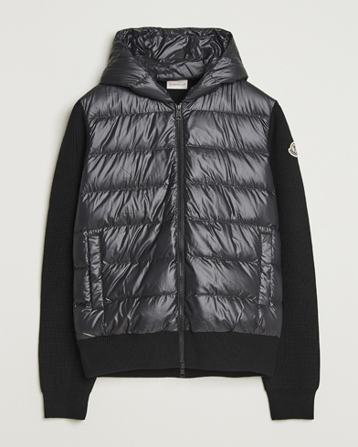 Moncler Padded Hooded Cardigan Black – Nero
