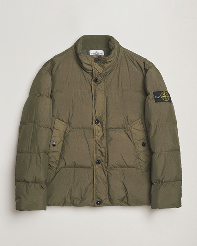 Stone Island Crinkle Reps Down Jacket Military Green – Verde