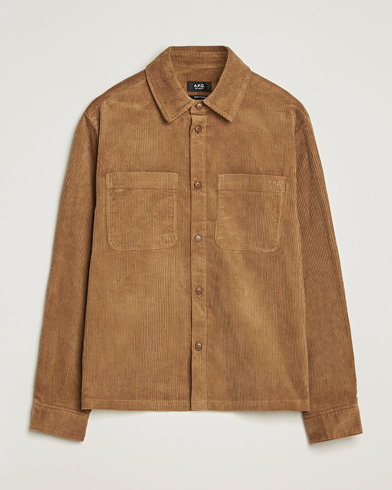 A.P.C. Leon Corduroy Overshirt Brown – Marrone