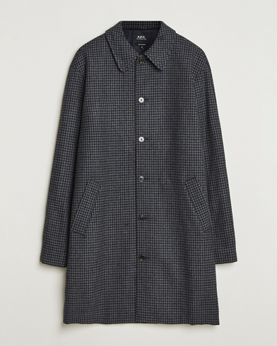 A.P.C. Paul Wool Houndstooth Coat Anthracite – Grigio