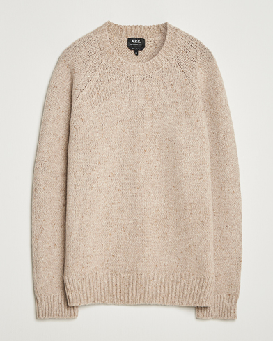 A.P.C. Harris Wool Knitted Sweater Beige – Beige