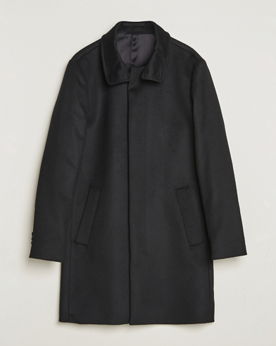 Tiger of Sweden Aleric Wool/Cashmere Stand Up Coat Black – Nero