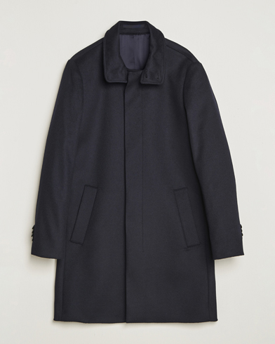 Tiger of Sweden Aleric Wool/Cashmere Stand Up Coat Light Ink – Blu