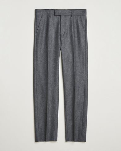 Tiger of Sweden Tommie Wool Pleated Pinstriped Trousers Silver – Grigio