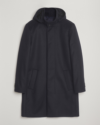 Tiger of Sweden Aleric Wool/Cashmere Hooded Coat Light Ink – Blu