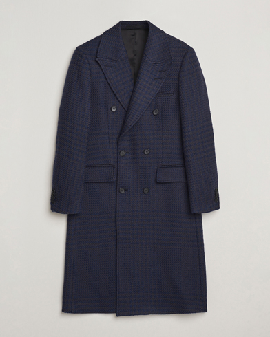 Tiger of Sweden Hennri Swedish Wool Double Breasted Coat Light Ink – Blu