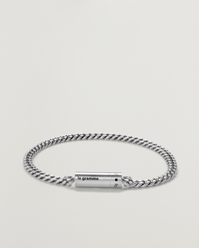LE GRAMME Curb Chain Cable Bracelet Sterling Silver 12g – Argento