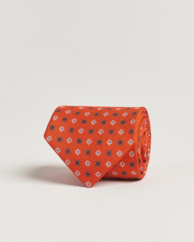 E. Marinella 3-Fold Printed Silk Tie Red – Rosso