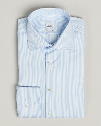 Stenströms Regular Fit Thin Stripe Shirt White/Blue – Blu