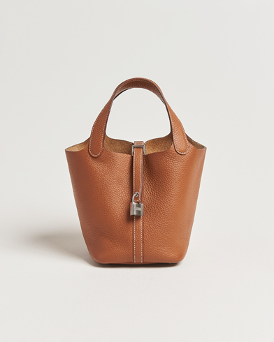 Hermès Pre-Owned Picotin Lock 18 Gold – Marrone