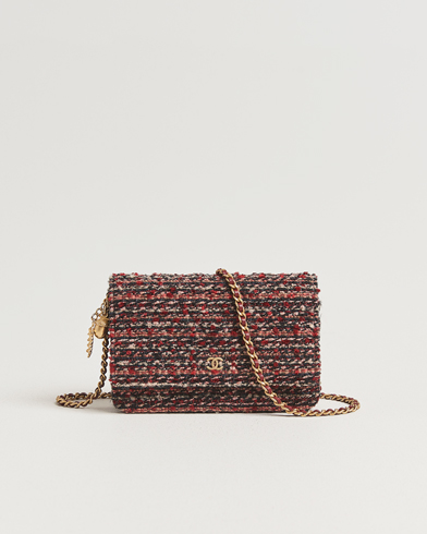 Chanel Pre-Owned Tweed Wallet On Chain Red – Rosso